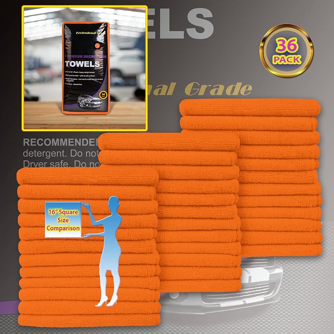 Large Microfiber Cleaning Towels, Ultra Soft Plush Washcloths, Household and - Image 2