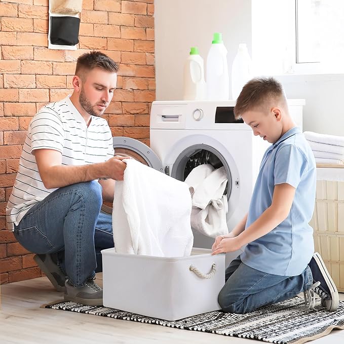 TheWarmHome Fabric Storage Bin, Large 1 Pack 15.7L*11.8W*8.3H Storage Basket - Image 2