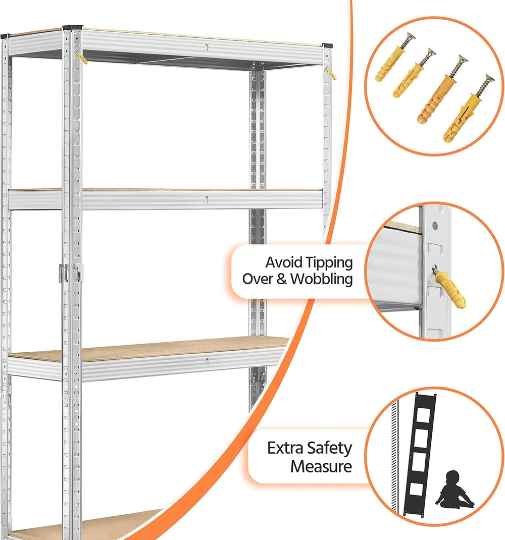 Yaheetech 5-Tier Heavy Duty Storage Shelves 35.5" W x 12" D x 71&qu...