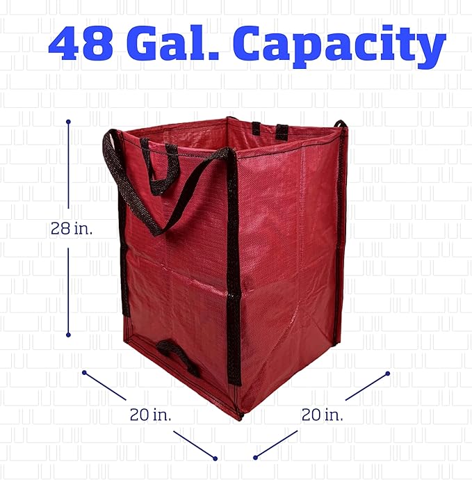 DURASACK Heavy Duty Home and Yard Bags 48-Gallon Reusable Self-Standing Lawn - Image 7