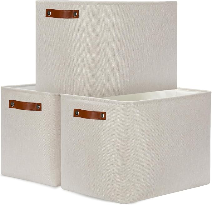 DULLEMELO Large Storage Baskets, Fabric Storage Bins by DULLEMELO