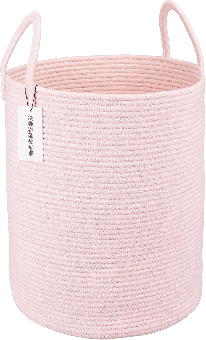 Cotton Rope Laundry Basket Hamper by XUANGUO