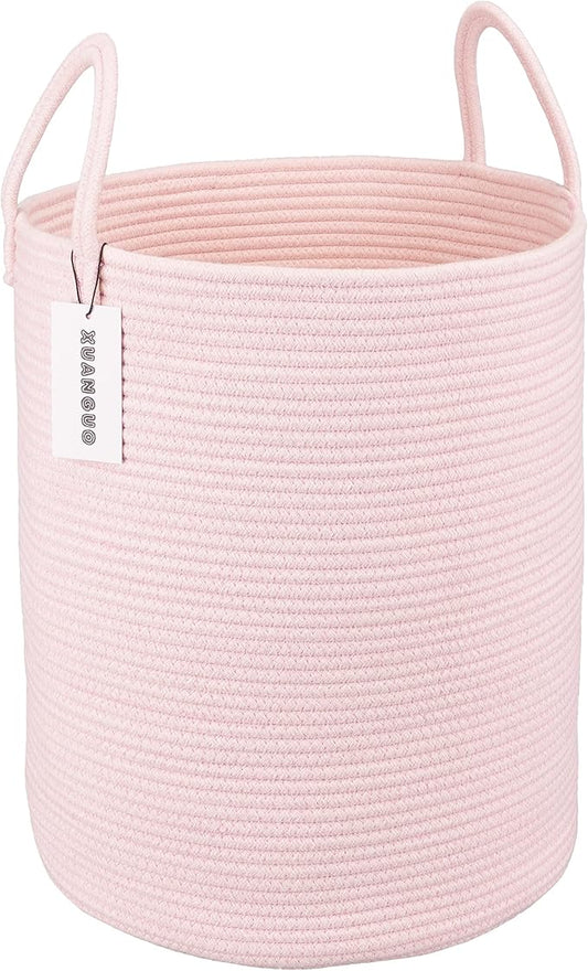 Cotton Rope Laundry Basket Hamper by XUANGUO