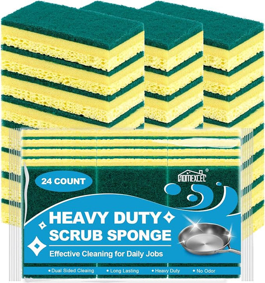 HOMEXCEL Sponges Kitchen 24pcs, Heavy Duty Sponges by HOMEXCEL