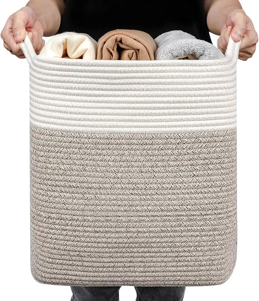Medium and Large Woven Basket//With Handle, Used by Laughbird