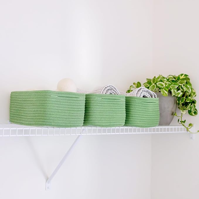 NaturalCozy 13.5”x8.5”x5.5” Rectangle Storage Baskets - Image 7