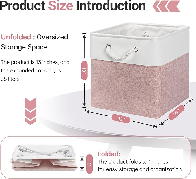 13x13 Inch Cube Storage Bins - Image 3