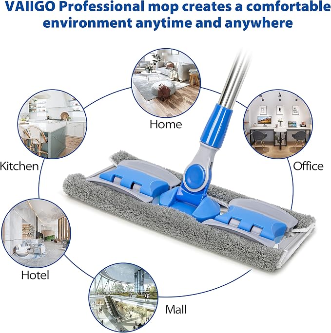 Professional Microfiber Hardwood Floor Mop, Flat Mops - Image 9