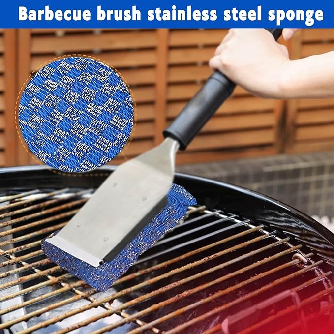 Steel Wool Scrubbers Dish Kitchen Sponges Heavy-Duty Kitchen Steel Scrub Sponges - Image 5