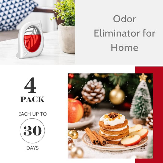 Air Freshener for Home, 4 Pack, Apple Cinnamon, Odor Eliminator for Small Area - Image 2