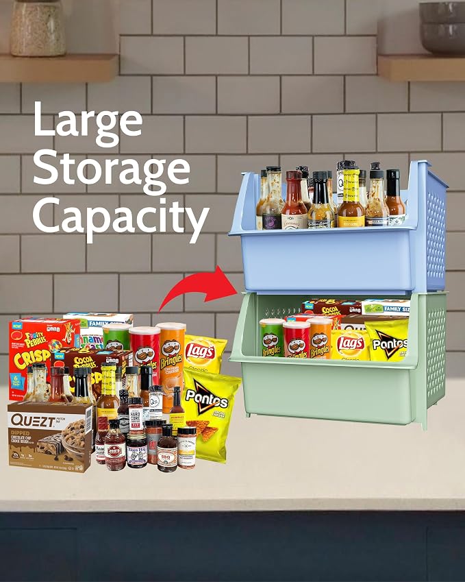 Skywin Plastic Stackable Storage Bins - Image 2