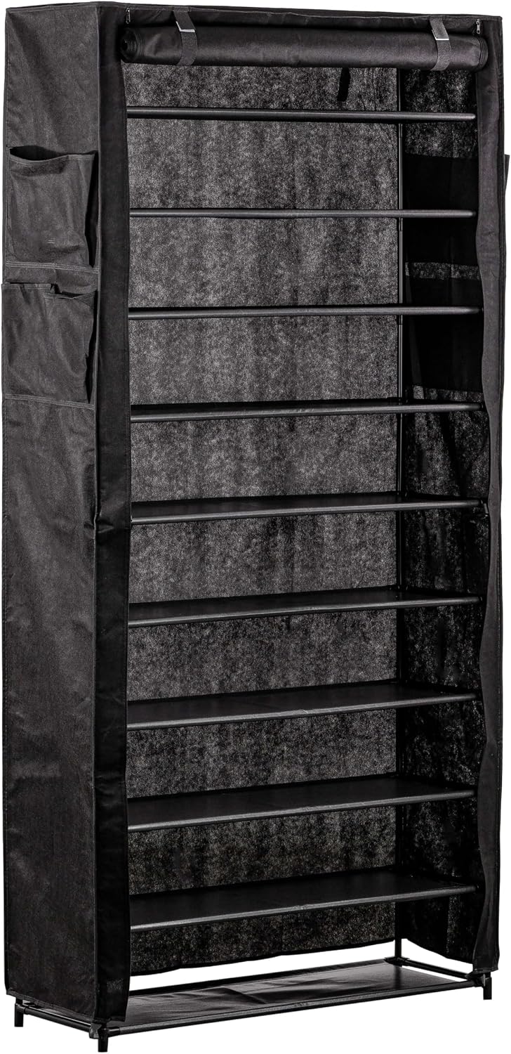 Sundaze Shoe Rack with Cover - 10 Tier Shoe Rack for Front Door Entrance