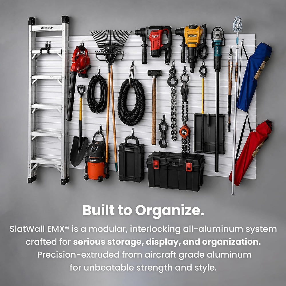 DLDIRECT Slatwall Panel Garage Wall Organizer Heavy Duty Mounted Aluminum Sla...