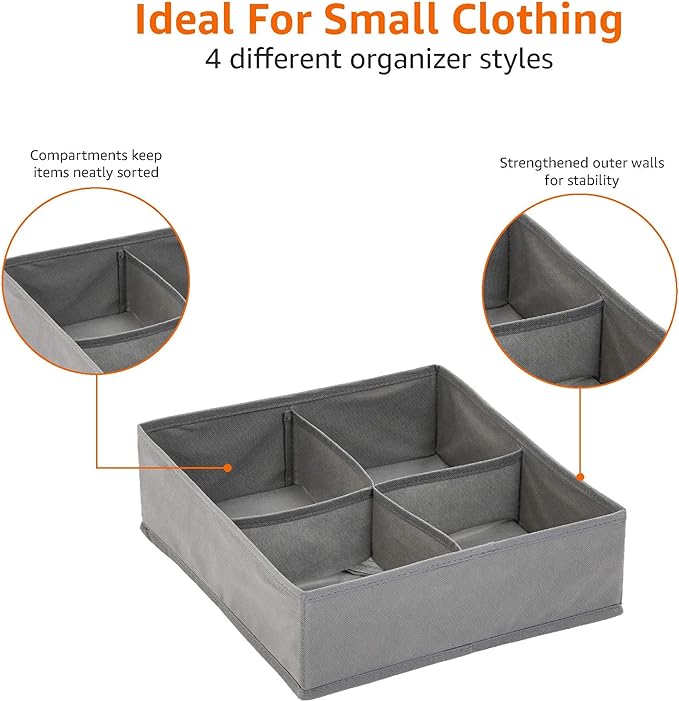 Amazon Basics Dresser Drawer Storage Organizer - Image 4
