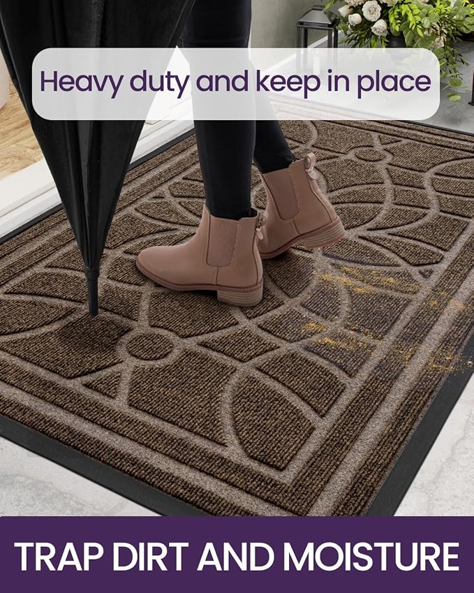 DEXI Front Door Mat Outside Entrance, Heavy Duty Non Slip Low Profile Doormat - Image 5