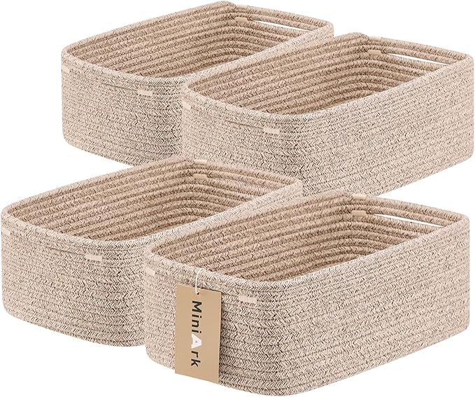 Small Storage Baskets for Organizing | Closet Organizer Bins | Shelf Toy Basket by MiniArkStorageBasketsHome