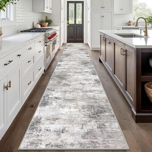 IOHOUZE Abstract Runner Rug 3x20 Ft Extra Long Washable Runners - Image 2