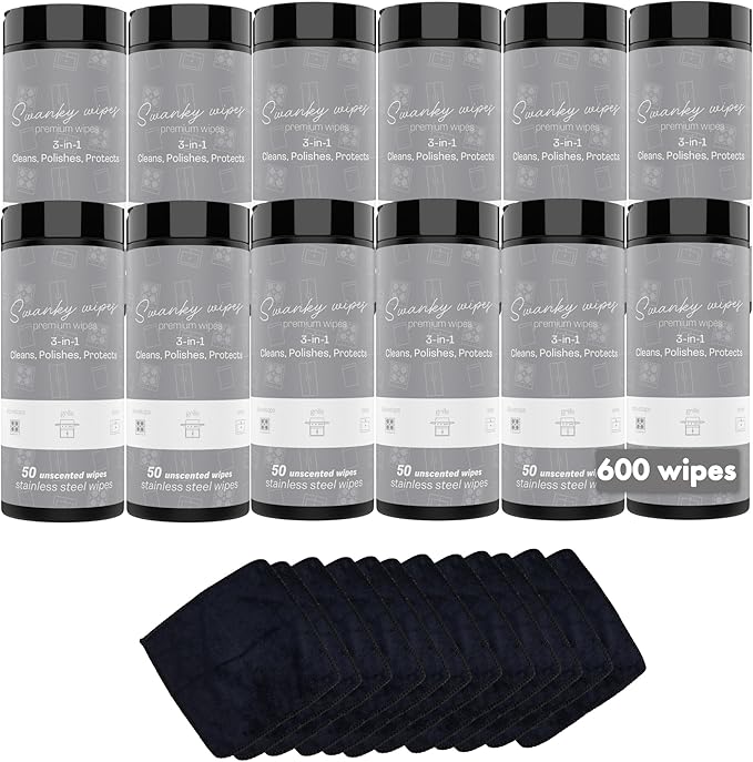 Swanky Stainless Steel Cleaner Wipes by SwankyWipes