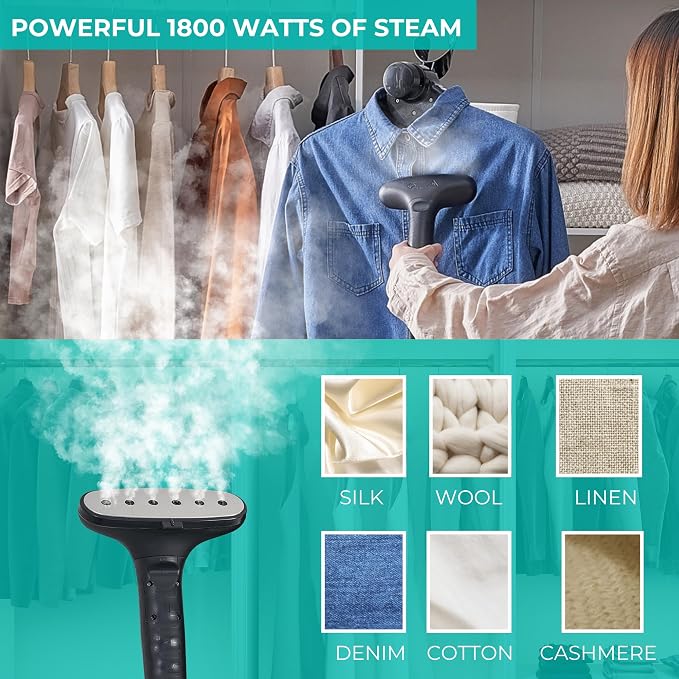 True & Tidy® Commercial Garment Steamer – Heavy Duty 1800W - Image 3