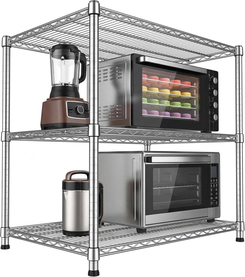 24"Depth Metal Wire Shelving Unit Storage Shelves Adjustable Kitchen she...
