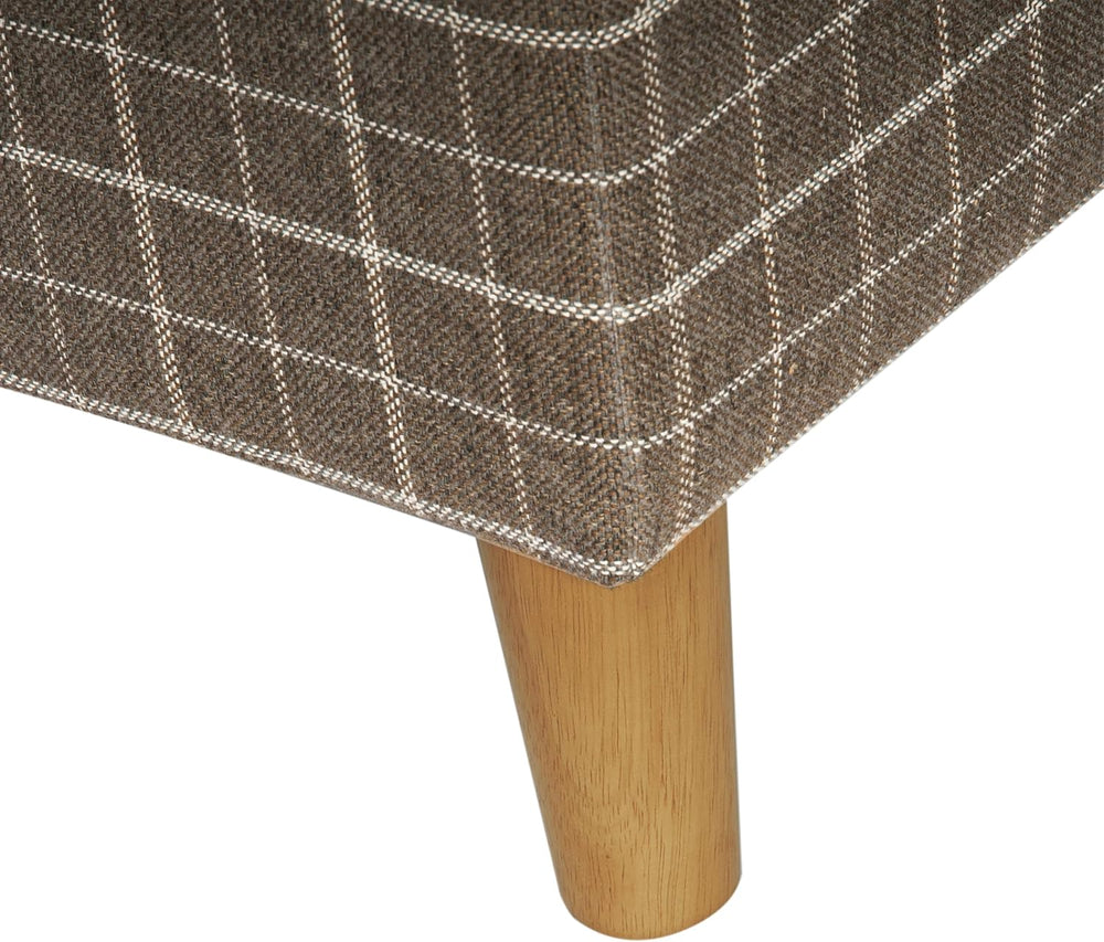 Spatial Order 24" Dinah Collection Storage Ottoman - Brown Windowpane Fa...