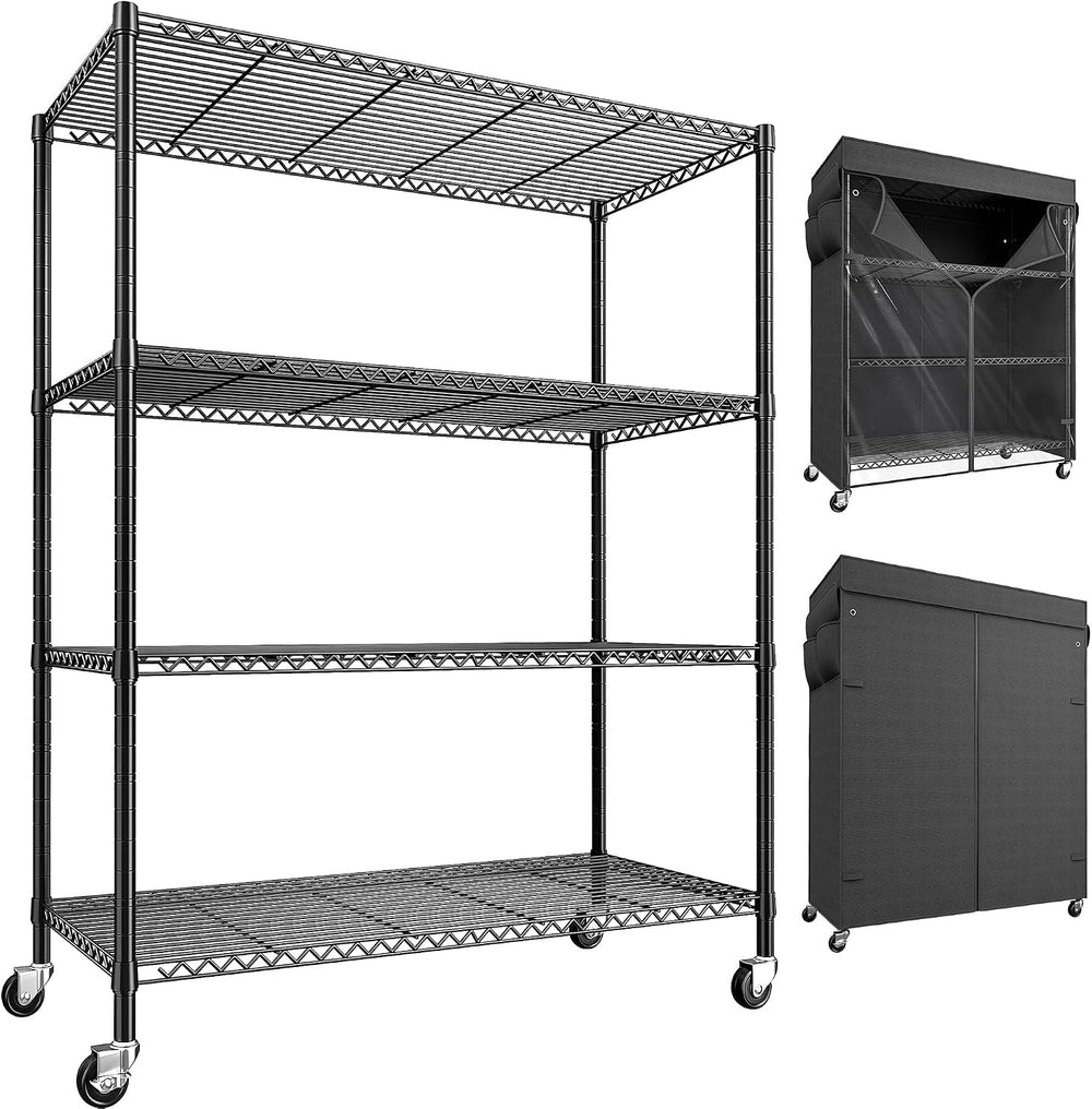 REIBII 4-Tier Storage Shelves Wire Shelving Unit