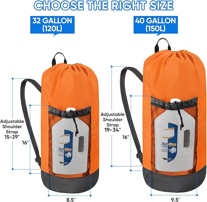 BALEINE 150L Laundry Bag Backpack, 900D Oxford Fabric Large Travel Laundry Bags - Image 2
