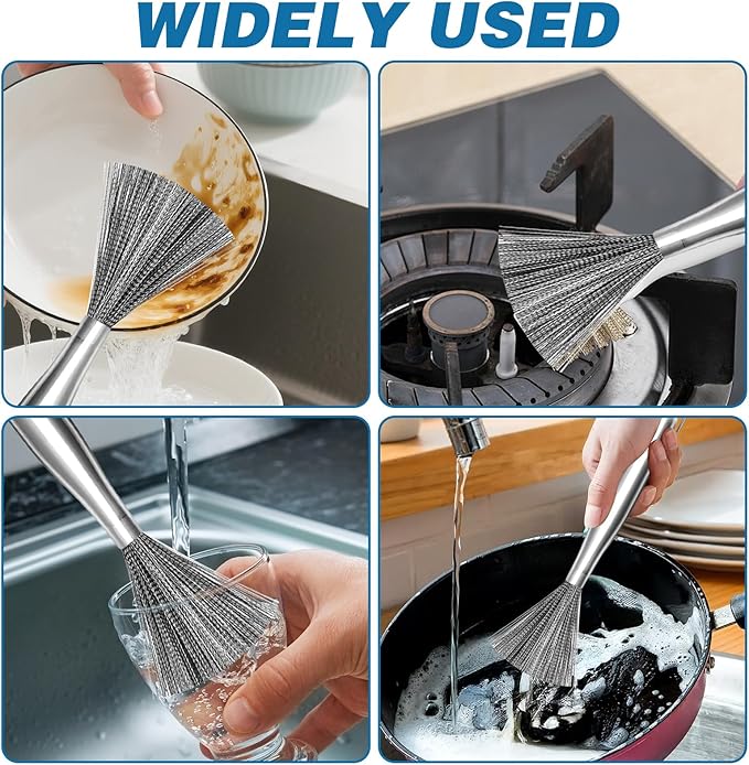 2Pcs 304 Stainless Steel Pot Brushes, Stainless Steel Scrubber Tools Metal - Image 7