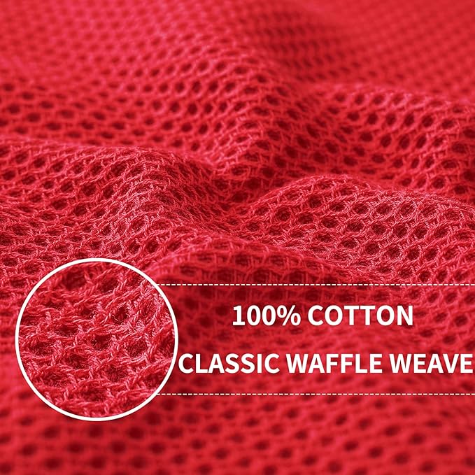 Homaxy 100% Cotton Waffle Weave Kitchen Dish Towels, Ultra Soft Absorbent Quick - Image 2