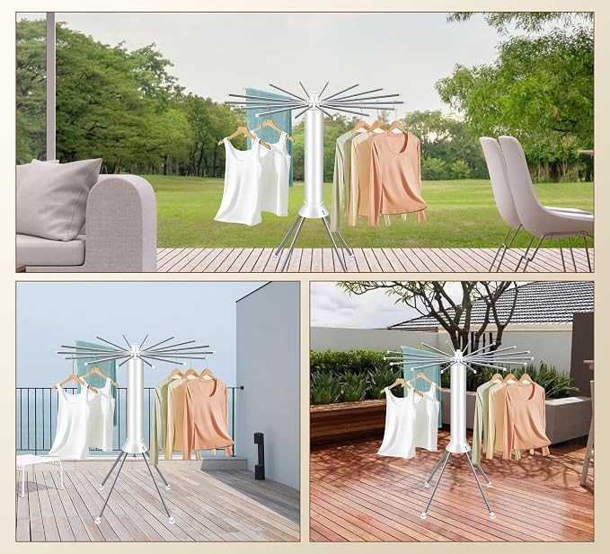 4-Legged Foldable Clothes Drying Rack - Image 9