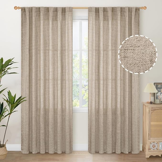 YoungsTex Linen Curtains 84 Inches Long by YoungsTex