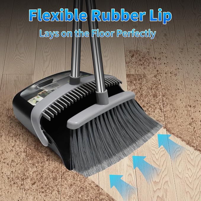 Broom with Dustpan Combo Set Broom and Dustpan Set Dust Pan with 51.2" - Image 6