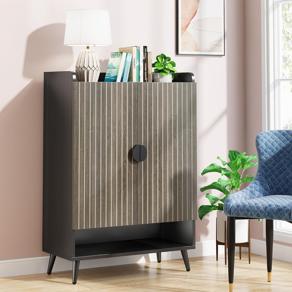 Tribesigns Shoe Cabinet with Doors, 7-Tier Shoe Storage Cabinet with Adjustab...