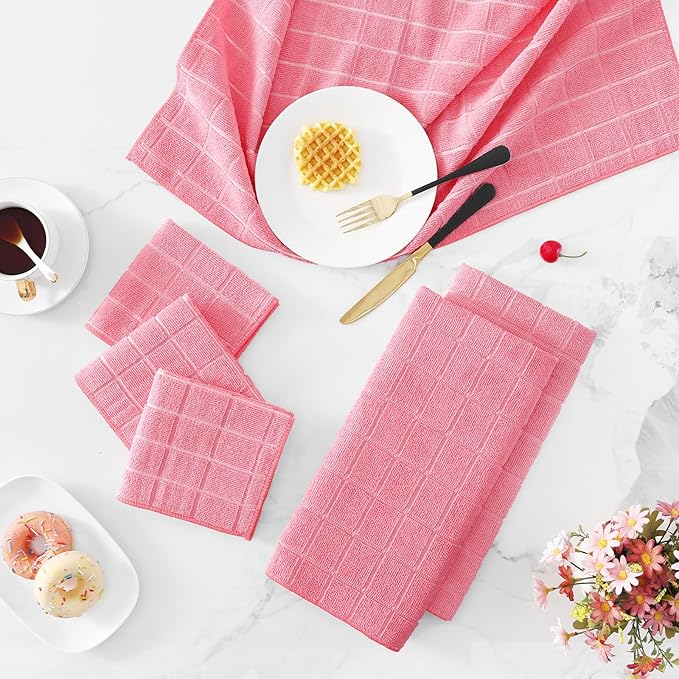 Homaxy Microfiber Kitchen Towels and Dishcloths Set, 16 Pack Soft and Absorbent - Image 9