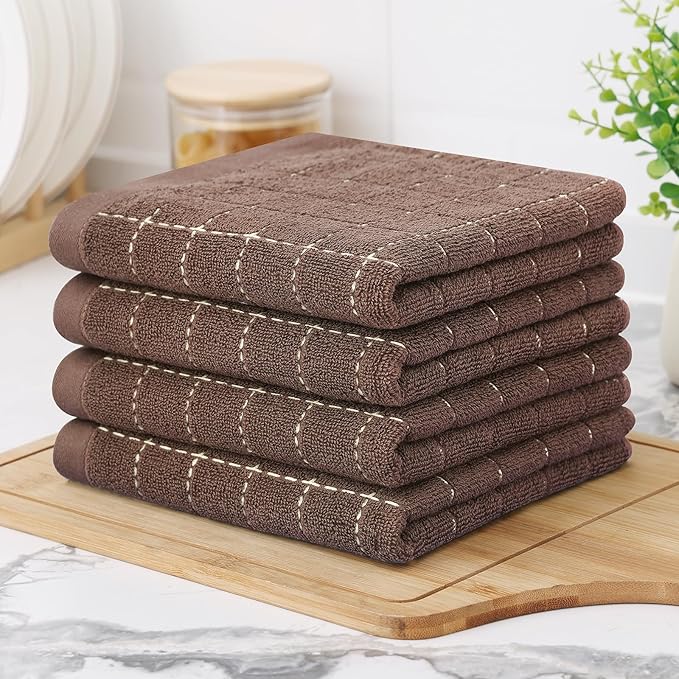 Homaxy 100% Cotton Terry Kitchen Dish Cloths, Ultra Soft and Absorbent Dish - Image 8