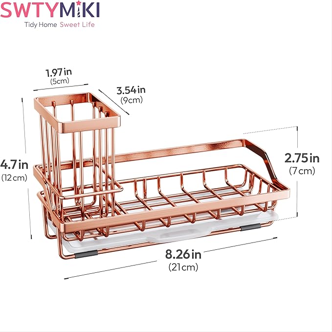 SWTYMIKI Sink Caddy Kitchen Sink Organizer - Image 7