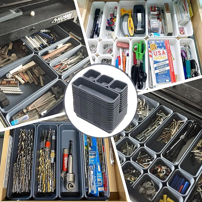 KeFanta 42 Pack Tool Box Organizer Tool Tray Dividers, Rolling Tool Chest Cart - Image 3