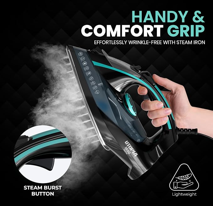 Utopia Home Steam Iron for Clothes - Image 3
