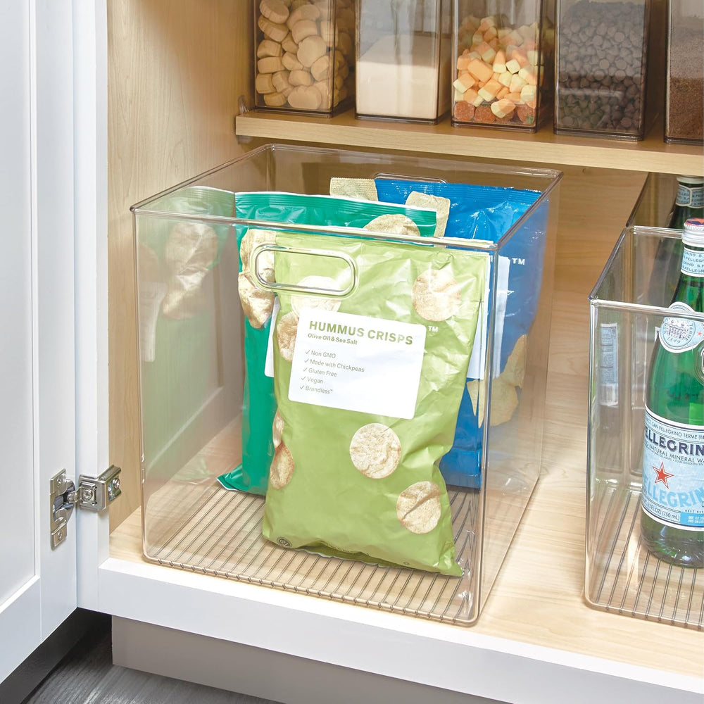 iDesign Large Cube Pantry Storage Bin Organizer, Clear