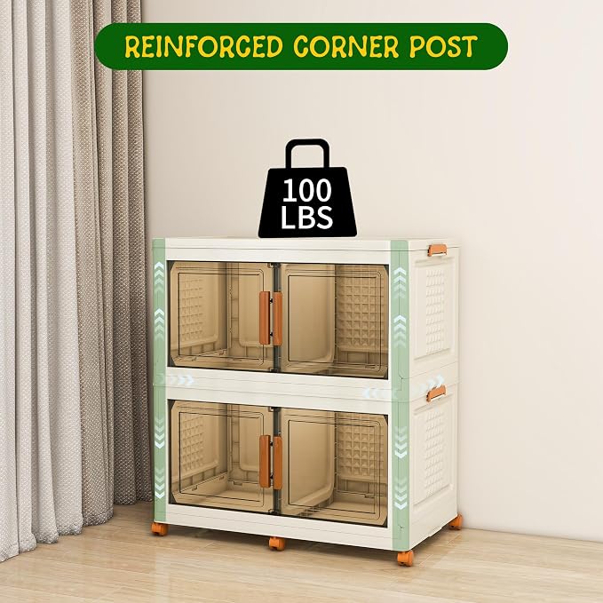 2 Tier Extra Large Stackable Storage Bins - Image 5