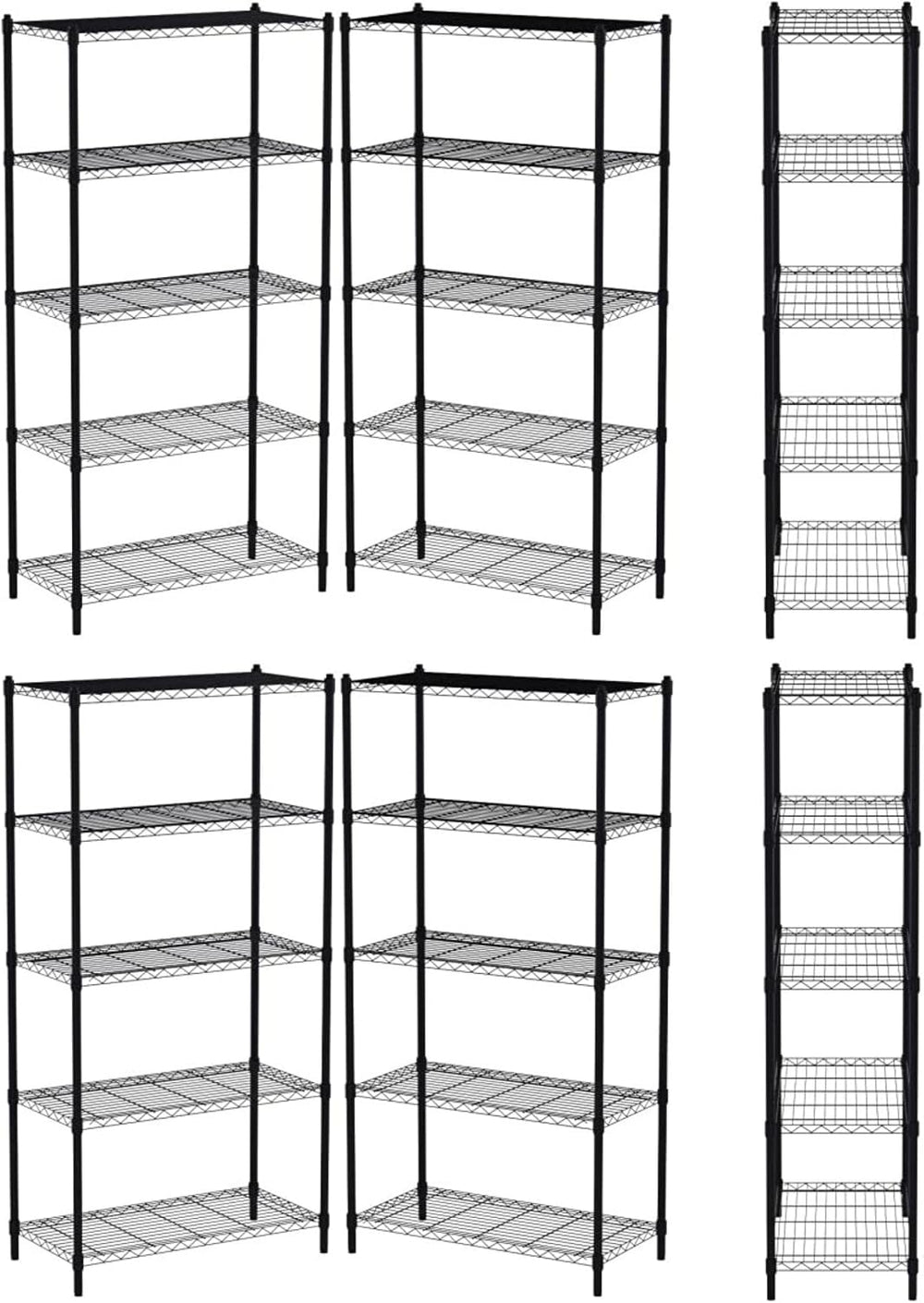 Internet's Best 5-Shelf Adjustable Wire Shelving | Heavy Duty Storage Rac...