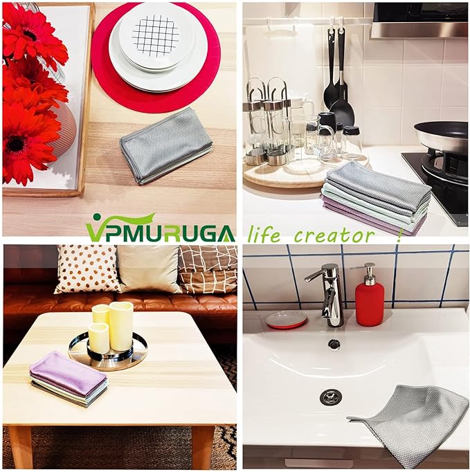 Easy Clean Fish Scale Nanoscale Cleaning Cloth, Streak Free Microfiber Glass - Image 6