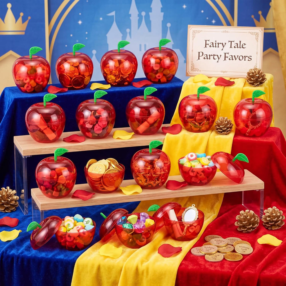 Tanlade 50 Pcs Back to School Gift for Teacher Plastic Apple Container Bulk