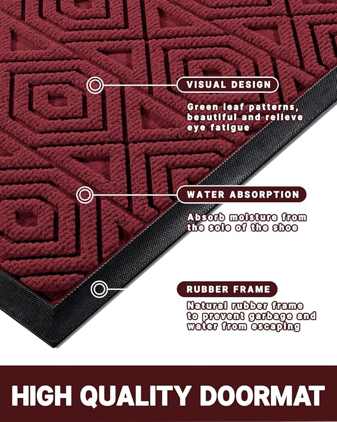 Yimobra Door Mat, Outdoor Indoor Entrance Welcome Mat, Heavy Entry Front Door - Image 4