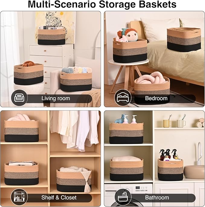Storage Baskets for Organizing Shelves, Decorative Baskets for Storage - Image 5