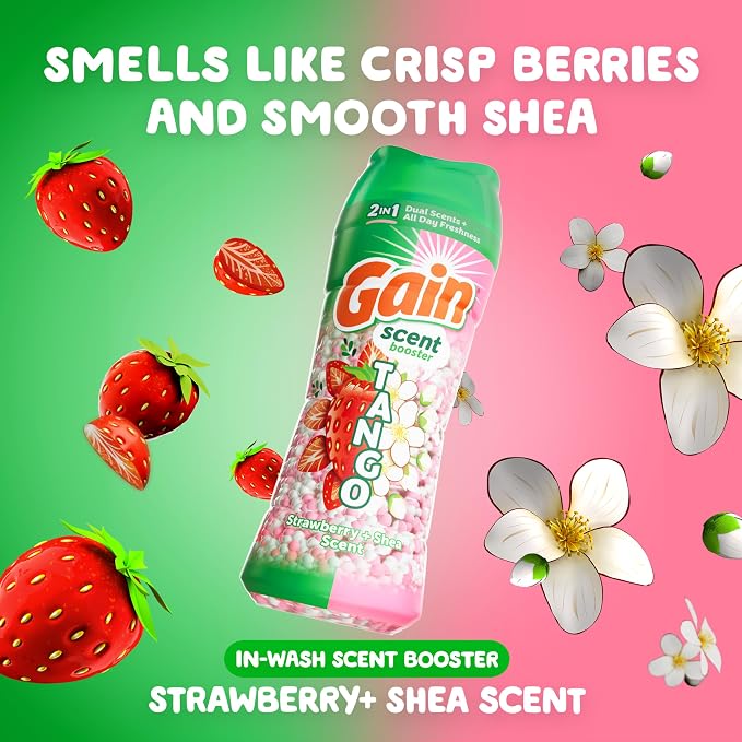 Gain Tango 2-in-1 Laundry Scent Booster Beads, Strawberry and Shea Scent - Image 3