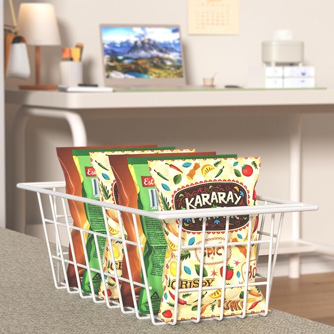 SANNO Chest Freezer Baskets Organizer, Deep Freezer Baskets Bin Sturdy Metal - Image 7