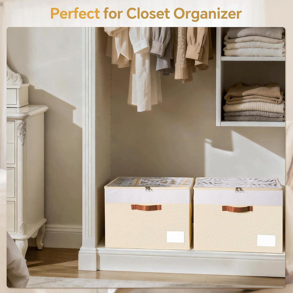 Criusia Shoe Organizer for Closet, 2 Pack Foldable Shoe Storage Organizer Box...