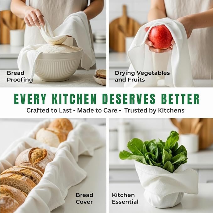 WHITEWRAP Flour Sack Towels| Tea Towel - Image 2