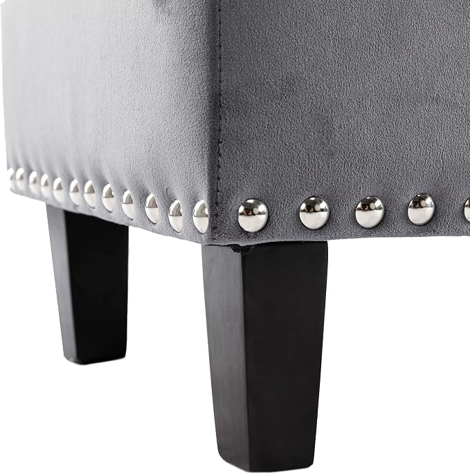 Ottoman with Storage, Storage Ottoman Bench with Button-Tufted, Upholstered End - Image 7